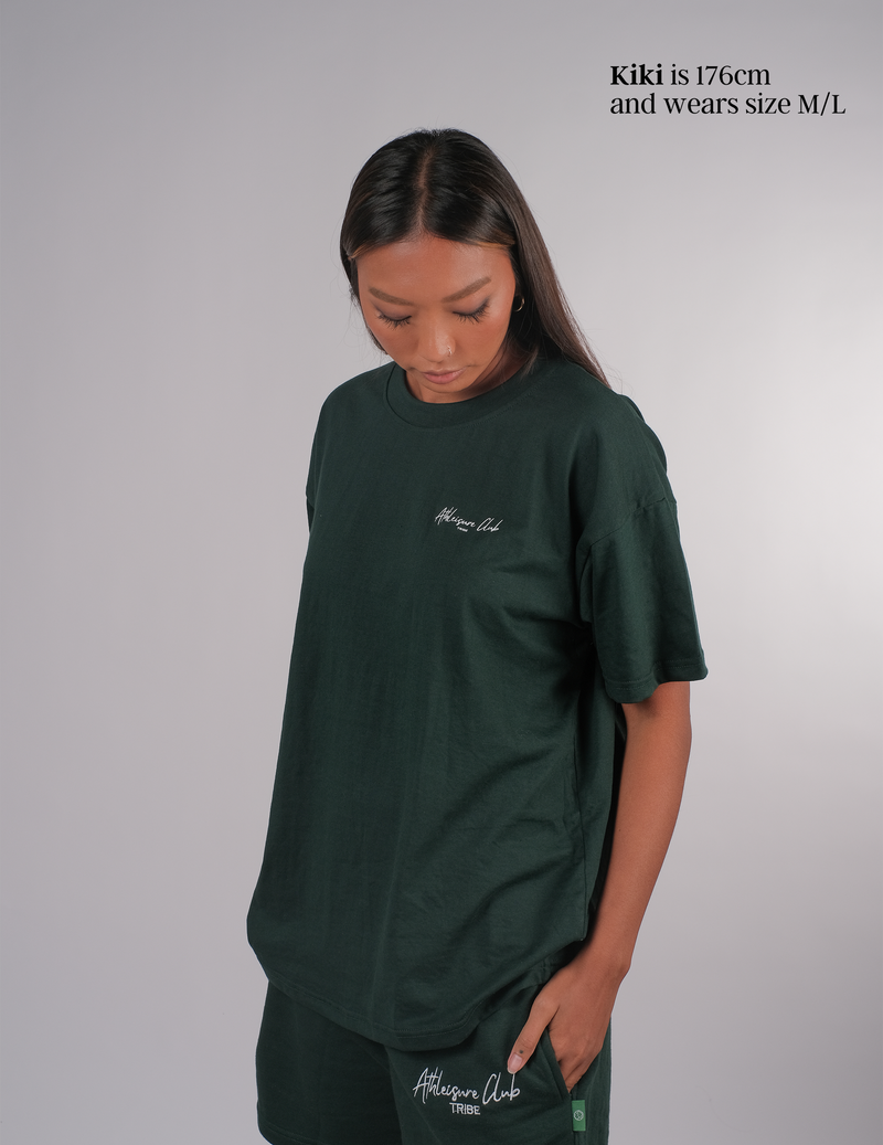 Athleisure Club T-Shirt Oversized - Forest